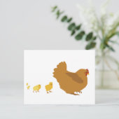 Carte Postale Mère Hen et poules (Debout devant)