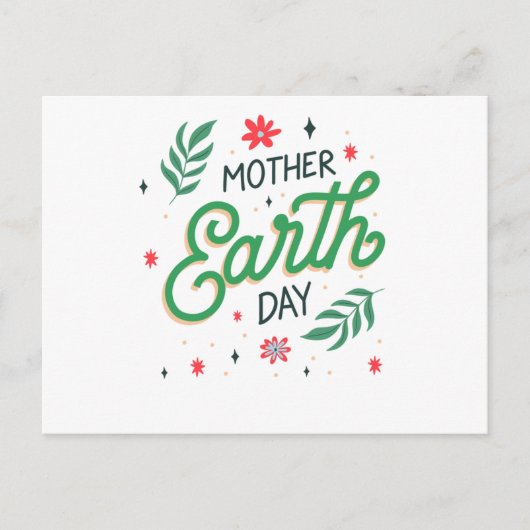 Carte Postale Mère Jour des terres - Sensibilisation à la conser (Devant)