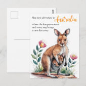 Carte Postale Mère Kangaroo (Devant / Derrière)