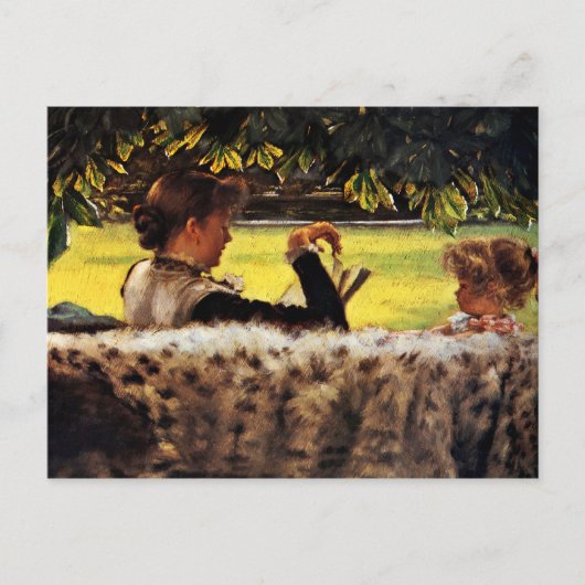 Carte Postale Mère Lire à sa petite fille (Devant)