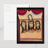 Carte Postale Mère Marie Jésus-Christ Couronne d'épines art Pein (Devant / Derrière)