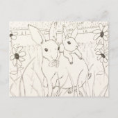 Carte Postale Mère mignonne lapin lapin lapin (Devant)