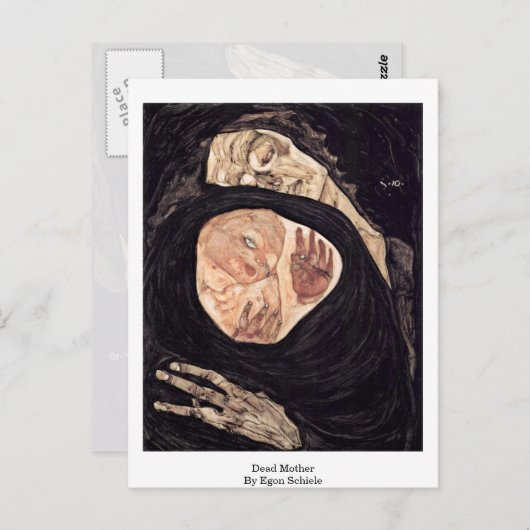 Carte Postale Mère Morte Par Egon Schiele (Devant / Derrière)