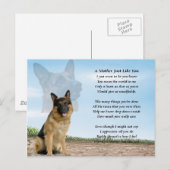 Carte Postale Mère poème - Chien berger allemand (Devant / Derrière)