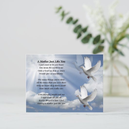 Carte Postale Mère poème - Doses (Debout devant)