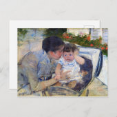 Carte Postale Mère pour réconforter le bébé, Mary Cassatt (Devant / Derrière)