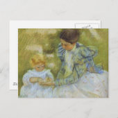 Carte Postale Mère qui joue avec son enfant. c.1897, Mary Cassat (Devant / Derrière)