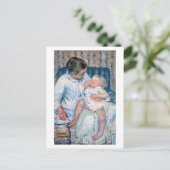 Carte Postale Mère sur le point de laver son enfant endormi, Cas (Debout devant)