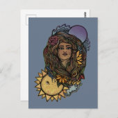 Carte Postale Mère Terre la déesse mondiale du Tarot (Devant / Derrière)