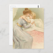 Carte Postale Mère vintage et enfant (Devant / Derrière)