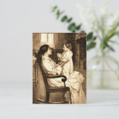 Carte Postale Mère vintage et enfant (Debout devant)