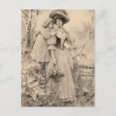 Carte Postale Mère vintage Et Fille (Devant)