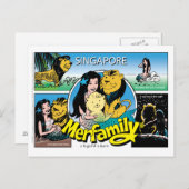 Carte postale MERFAMILY® de Singapour (Devant / Derrière)