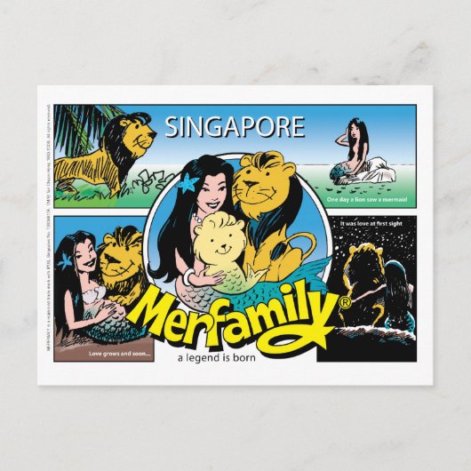 Carte postale MERFAMILY® de Singapour (Devant)