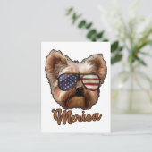 Carte Postale Merica Yorkshire, Amoureux des chiens, America Fla (Debout devant)