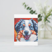 Carte Postale Merle Aussie (Debout devant)