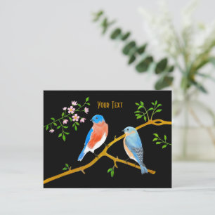 Carte Postale Merles bleus