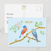 Carte Postale Merlesbleus Bleu clair (Devant / Derrière)