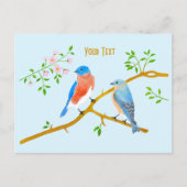 Carte Postale Merlesbleus Bleu clair (Devant)