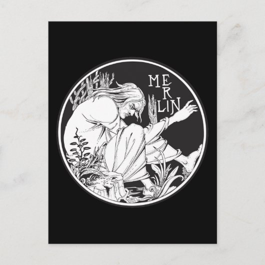 Carte Postale Merlin Aubrey Beardsley (Devant)