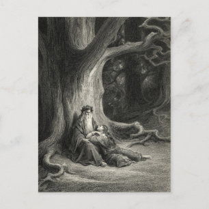 Carte Postale Merlin et Vivien