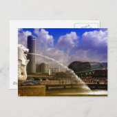 Carte Postale Merlion, Singapour (Devant / Derrière)