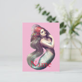 Carte Postale Mermaid Beauté de Redhead Thunder_Cove (Debout devant)
