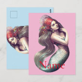 Carte Postale Mermaid Beauté de Redhead Thunder_Cove (Devant / Derrière)