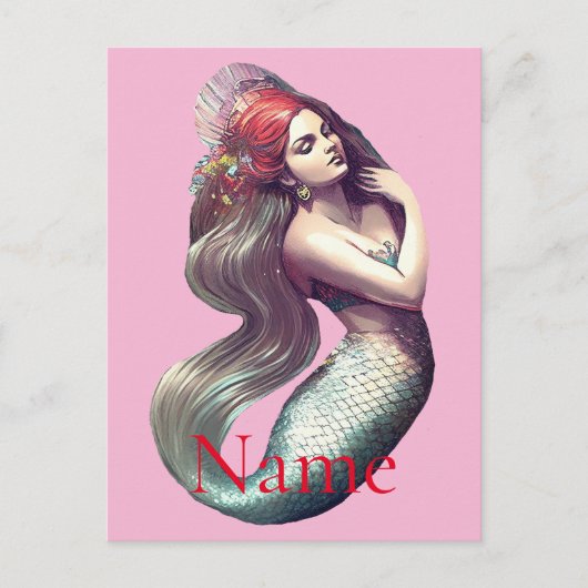 Carte Postale Mermaid Beauté de Redhead Thunder_Cove (Devant)