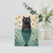 Carte Postale Mermaid Black Kitty (Debout devant)