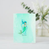 Carte Postale Mermaid Blue Green Tail personnel (Debout devant)