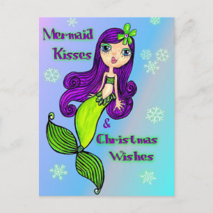 Carte postale Mermaid Christmas