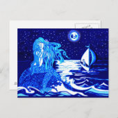 Carte Postale Mermaid et marin (Devant / Derrière)