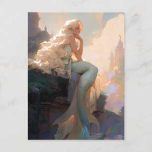 Carte Postale Mermaid Imaginaire Art