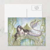 CARTE POSTALE MERMAID NOIR (Devant / Derrière)