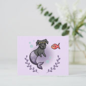 Carte Postale Mermaid Princess Chien Lavande (Debout devant)