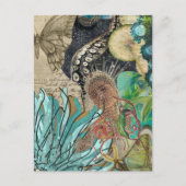 Carte Postale Mermaid Queen Mixed Media Collage (Devant)