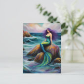 Carte Postale Mermaid Sitting on a Rock (Debout devant)