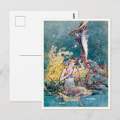 Carte Postale Mermaid vintage de Charles Folkard (Devant / Derrière)