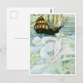 Carte Postale Mermaid Vintage par Anne Anderson (Devant / Derrière)