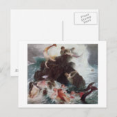 Carte Postale Mermaids à Play, 1886 (huile sur toile) (Devant / Derrière)