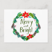 Carte Postale Merry and Bright Postcard (Devant)