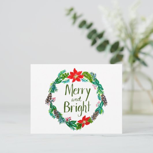 Carte Postale Merry and Bright Postcard (Debout devant)
