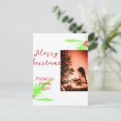Carte Postale Merry Bright Christmas ajouter nom de famille bien (Debout devant)