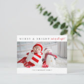 Carte postale Merry & Bright Faire-part de naissan (Debout devant)