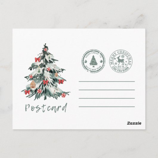 Carte Postale merry chrismas in u (Dos)