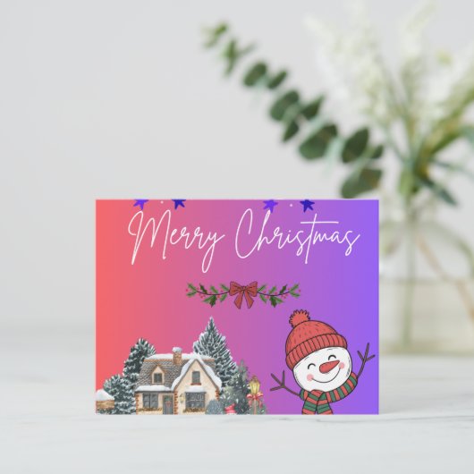 Carte Postale Merry Christmas  (Debout devant)