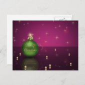 Carte postale Merry Christmas Ball Holiday (Devant / Derrière)