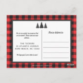 Carte Postale MERRY Christmas Buffalo Plaid Moving Faire-part (Dos)