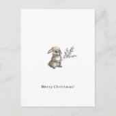 Carte Postale Merry Christmas Cute Rabbit Card (Devant)
